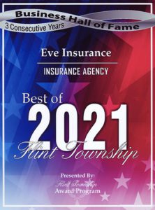 Award - Best of 2021 Flint Township Award 3 Consecutive Years
